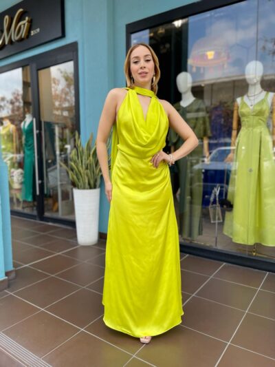 Yanni Dress Verde Neon